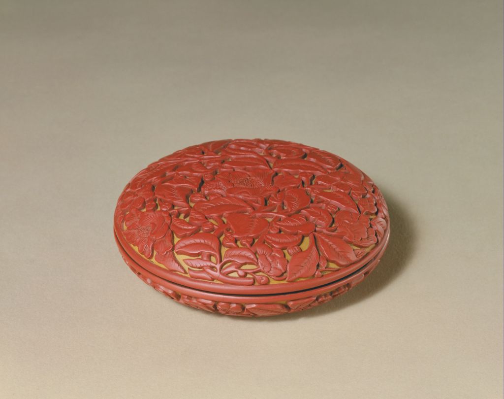 图片[1]-Round box with black tea pattern-China Archive